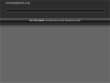 Tablet Screenshot of onestepback.org